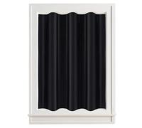 PONY DANCE Temporary Blackout Blinds for Travel, Four-sided Sticker Caravan Curtain, Portable Black Out Lining for Nursery Room, Bedroom Window Blinds, Energy Saving, Singel, W40 x D47, Black