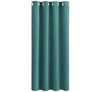 PONY DANCE Thermal Blackout Curtain - Bedroom/Living Room Decor Eyelet Privacy Protected Single Privacy Door Curtain, 1 Panel, 52-inch x 63-inch, Sea Teal