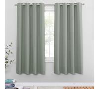 PONY DANCE Thermal Blackout Curtains with Eyelet - Super Soft Extra Long Curtains for Living Room Privacy Protection Window Treatment Drapes for Bedroom Nursery, Sage Green, 2 Panels, 52 x 72 Inch