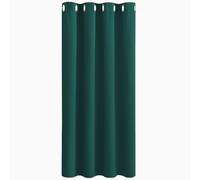 PONY DANCE Window Blackout Dark Green Christmas Curtain - Thermal Insulated Blackout Curtain with Eyelet, Room Darkening & Energy Saving Single Panel for Living Room, Set of 1, 52 by 63 Inch