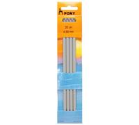 Pony Double Ended Knitting Pins, Aluminium, Multi-Colour, 6.5mm