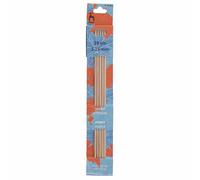 Pony Double Ended Maple Wood Knitting Pins - 20Cm x 3.25mm, Set of 5
