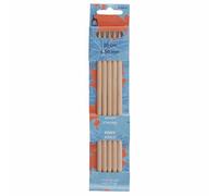 Pony Double Ended Maple Wood Knitting Pins - 20Cm x 6.50mm, Set of 5