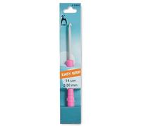 Pony Easy Grip Crochet Hook, Aluminium, Multi-Colour, 3.5mm