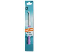 Pony Easy Grip Crochet Hook, Aluminium, Multi-Colour, 4.5mm