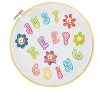 Pony Easy Stitch Embroidery Kit - Just Keep Going - 1 pc Green Pink White