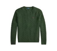 Pony-embroidered Cable Knit Jumper - male - Ralph Lauren - Round-neck Knitwear - Green - XL - Knitwear XL