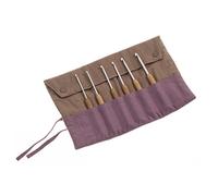 Pony Fabric Gift Set: 6 Crochet Hooks with Bamboo Handle, Multicolor, 4.1 x 4 x 25 cm