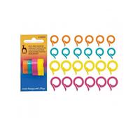 Pony Flat Ring Stitch Markers - Plastic, Multi-colour - 8 x 4.7 x 9.8 cm