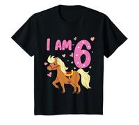 Pony Girl 6th Birthday Horse 6 Years Old Girls Pony Birthday T-Shirt