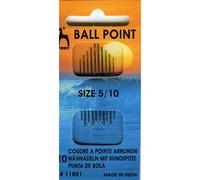 Pony Gold Eye Sewing Needles: Ballpoint Size 5-10, Metal, Multi-Colour