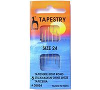 Pony Gold Eye Sewing Needles: Tapestry Size 24, Metal, Multi-Colour