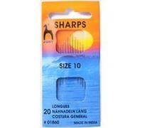 Pony Hand Sewing Needles Sharps: Size 10, Multi-Colour