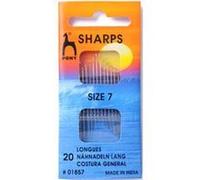 Pony Hand Sewing Needles Sharps: Size 7, Multi-Colour