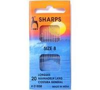 Pony Hand Sewing Needles Sharps: Size 8, Multi-Colour