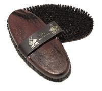 Pony horse hair brush + brass bristles Haas