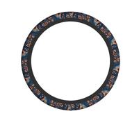 Pony in Illustration Printed Steering Wheel Cover Elastic Stretch Car Wheel Wrap Breathable Non-Slip Steering Wheel Protector for Car Truck SUV