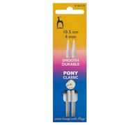 Pony Intertchangeable Aluminium Metal Classic Knitting Pin Tips - 10.5Cm x 4.00mm
