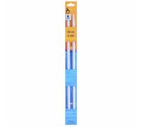 Pony Classic: Knitting Pins: Single Ended: 25cm x 6.00mm, Acrylonitrile Butadiene Styrene (ABS), Red, 6mm