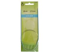 Pony Knitting Pins: Circular: Anodised Aluminium: 80cm x 2.75mm, Multi-Colour, 2.75mm