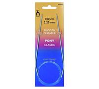 Pony Knitting Pins: Circular: Fixed: Classic: 100cm x 2.25mm