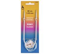 Pony Knitting Pins: Circular: Fixed: Classic: 80cm x 3.50mm