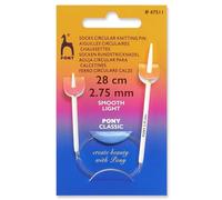 Pony Knitting Pins: Circular: Fixed: Sock: 28cm x 2.75mm