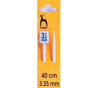 Pony Metal Knitting Pins/ Knitting Needles 40cm long - 3.25mm