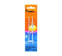 Pony P60608 | Aluminium Small Straight Cable Needle | 3-4mm | 2 pack, Blue (Package may vary)