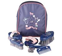 Pony Passion Complete Grooming Kit Rucksack by Little Rider, Navy/Blush, One Size