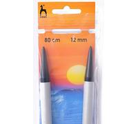 Pony Plastic Circular Knitting Pins/Knitting Needles 80cm long - Size 12mm