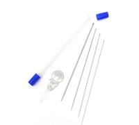 Pony - Pony Frivolité Needle Set - Extra Fine & Fine - Silver - Stainless Steel & Aluminium - 4 Pack - 8 mm