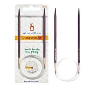 Pony Rosewood Circular Knitting Needles 60cm 3.75mm