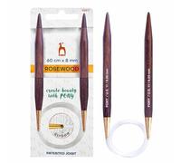 Pony Rosewood Circular Knitting Needles 60cm 8.00mm - One Piece