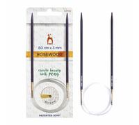 Pony Rosewood Circular Knitting Needles 80cm 3.00mm - 1pc