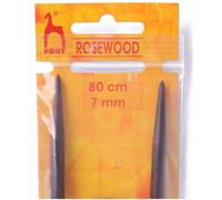 Pony Rosewood Circular Needles 80cm - each