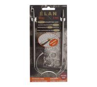 Pony S/S CIR KP 80CMX6.00 - Knitting Pins: Circular: Fixed: Stainless Steel: Elan: 80cm x 6.00mm in Silver Pony Silver