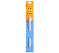 Pony Set of 4 Classic Aluminum Double Ended Knitting Needles/Pins - 20cm x 2.25mm, Grey