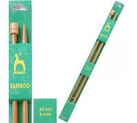 Pony Single Ended Bamboo Knitting Pins, Multi-Colour, 6mm