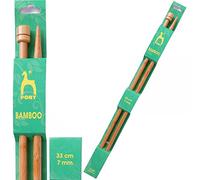 Pony Single Ended Bamboo Knitting Pins, Multi-Colour, 7mm