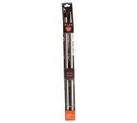 Pony Single Ended Elan Knitting Pins Stainless Steel with Rosewood Knob - 35Cm x 10.00mm