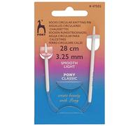 Pony Sock Circular Fixed Knitting Pins - 28Cm x 3.25mm