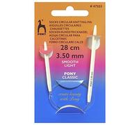 Pony Sock Circular Fixed Knitting Pins - 28Cm x 3.50mm