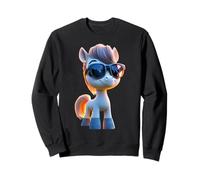 Pony with Sunglasses Pony Farm Rider Ponies Riding Horses Sweatshirt