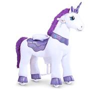 PonyCycle Essential Model E Ride On Unicorn Mechanical Walking Unicorn Toy with Brake (Purple/Size 4 for Age 4-7) Toddler Scooter Horse Riding - E413