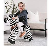 PonyCycle Official Classic U Series Ride on Zebra Toy Plush Walking Animal Zebra for Age 4-9 Medium Size U468