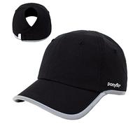 Ponyflo Performance Ponytail Running Hat - Ponytail Hats for Women - High Ponytail Hats for Women - Baseball Cap Women, Black, One Size
