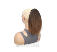 Ponytail 10Inch Synthetic Kinky Straight Ponytail Hairpiece Short Fluffy Drawstring Pony Tail Clip in Hair Extension for Women Hairstyle(1B30)