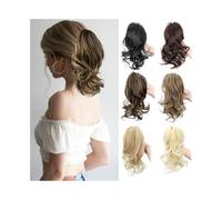 Ponytail 12" Claw Clip Ponytail Extension Synthetic Short Curly Wavy Pony Tail in Fake Hair Piece for Women Hairstyle(4)