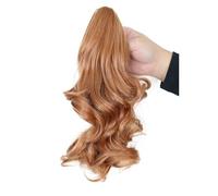Ponytail 12Inch Curly Wavy Ponytail Claw Clip in Hair Extension Natural Looking Synthetic Hairpiece for Women Hairstyle(30)